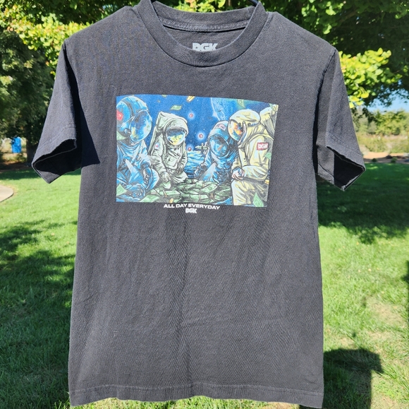 DGK Other - DGK Skateboards Mens T-Shirt Astronaut Games Graphic Black Cotton Size S NWOT